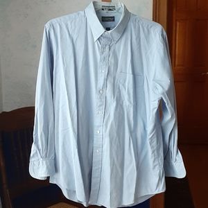 Light blue pinpoint oxford dress shirt, 17.5/34